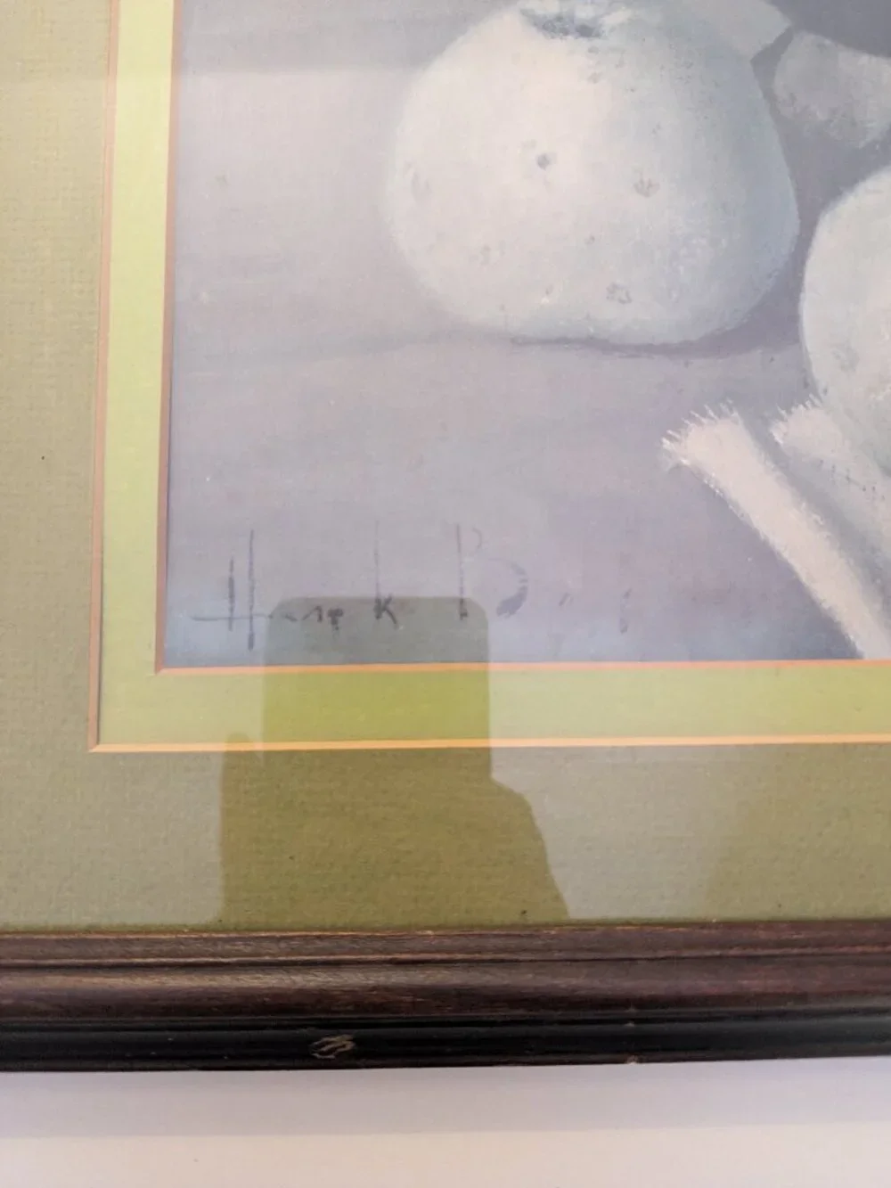 Vintage Framed Still Life Lithograph Print by Henk Bos